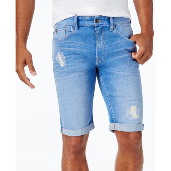 New GUESS Regular Stray Modern Fit Denim Shorts - Picture 1 of 6